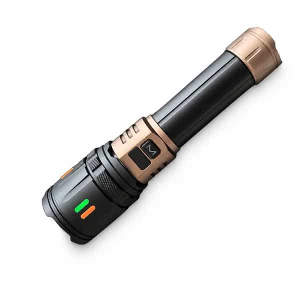 183Y 10 W Laser Rechargeable Zoom Flashlight, 1000 lm Aluminum Alloy Torch