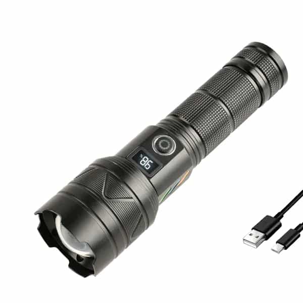 USB-C Rechargeable 1000-Lumen Tactical LED Flashlight