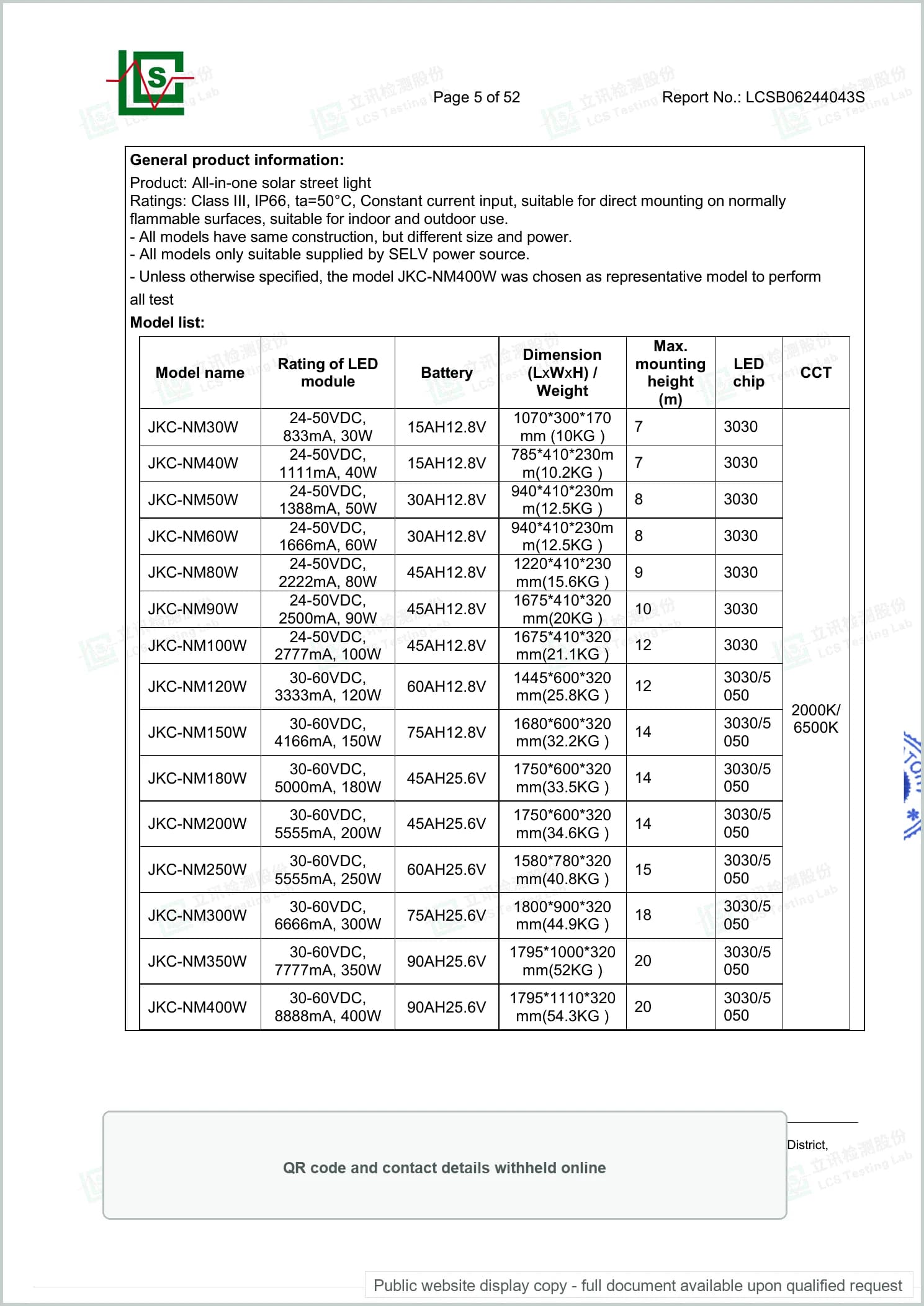 Solarstraßenleuchten-Serie — Abgedeckte zertifizierte Modelle