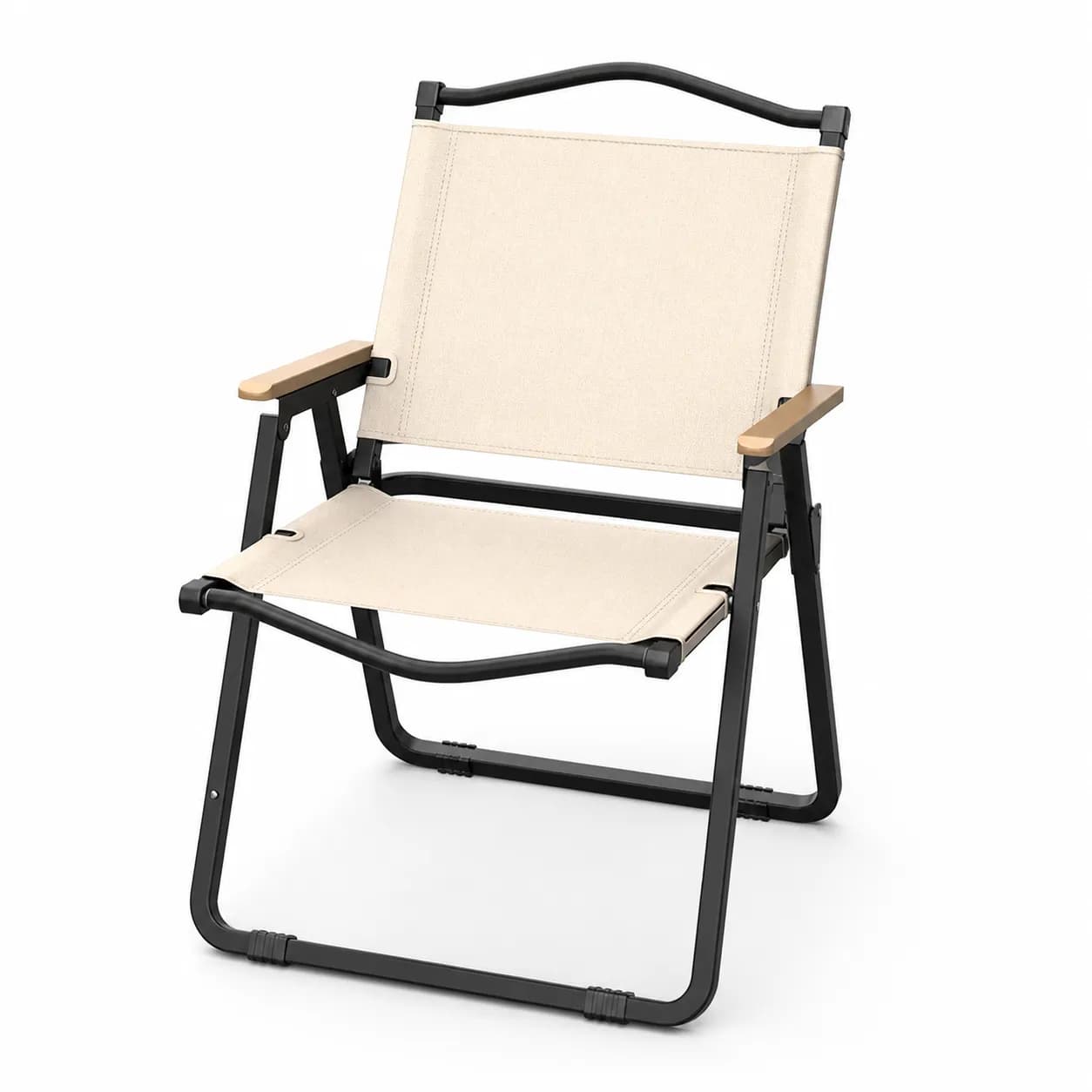 Modern Outdoor Folding Aluminum Alloy Chair — L / White with black